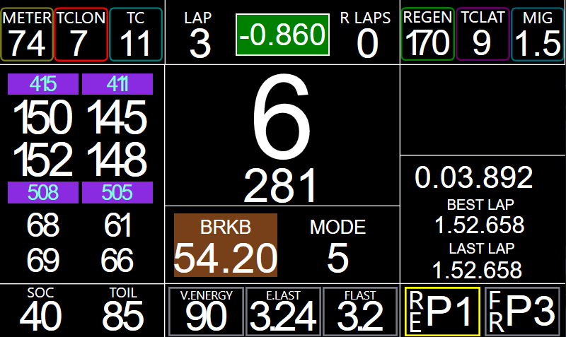 BMW M Hybrid V8 Dashboard Layout 1